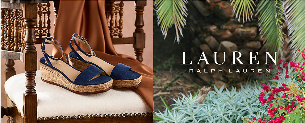 Lauren Ralph Lauren. An image of wedge heels. Shop shoes.