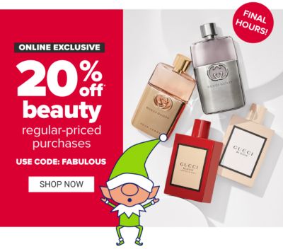 Online Exclusive - 15% off beauty regular-priced purchases. Shop Now.