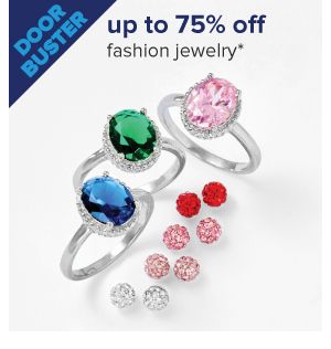 A diamond ring. Doorbuster, up to 75% off fashion jewelry.