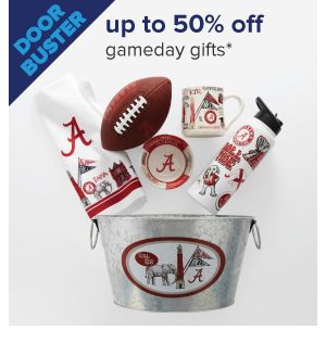 University of Alabama merchandise. Doorbuster, up to 50% off gameday gifts.