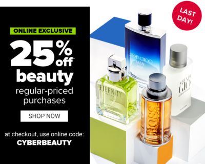 Online Exclusive - 25% off beauty regular-priced purchases. Shop Now.