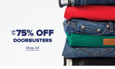 Up to 75% off doorbusters.