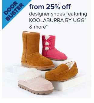Doorbuster. From 25% off designer shoes featuring KOOLABURRA BY UGG & more. Image of shoes. Shop now.