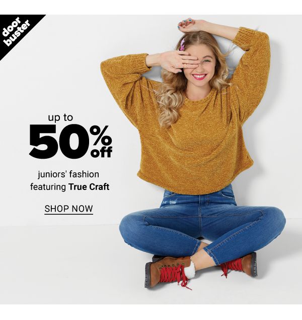 Up to 50% off Juniors Fashion ft True Craft - Shop Now