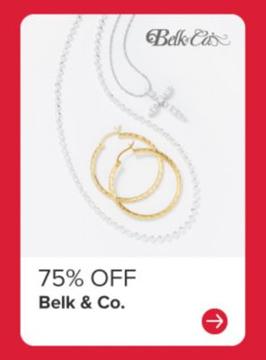 Diamond and gold jewelry. 75% off Belk and Co.