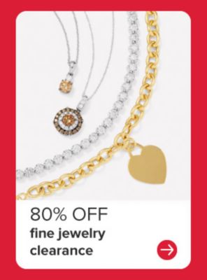 Gold and diamond jewelry. 80% off fine jewelry clearance.