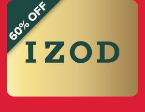 60% off IZOD.