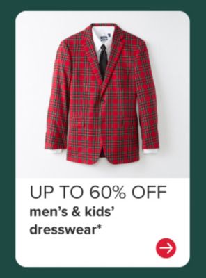 Image of dresswear. Up to 60% off men's and kids' dresswear.