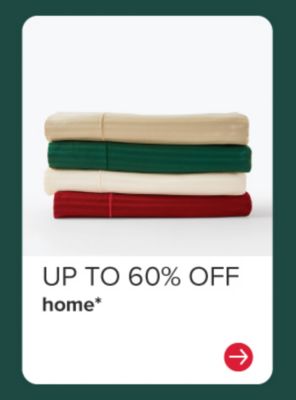 Image of home items. Up to 60% off home.