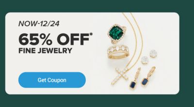 Emerald and gold diamond jewelry. Now through December 24, 65% off fine jewelry. Get coupon.