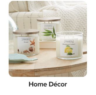 Various candles. Shop home decor.