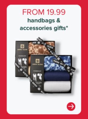 Boxed gifts. From 19.99 handbags and accessories gifts.