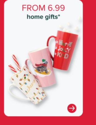 Holiday mugs. From 6.99 home gifts.