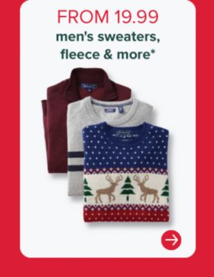 Men's sweaters. From 19.99 men's sweaters, fleece and more.