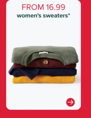 Women's sweaters. From 16.99 women's sweaters.