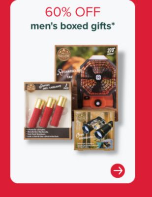 Boxed men's gifts. 60% off men's boxed gifts.