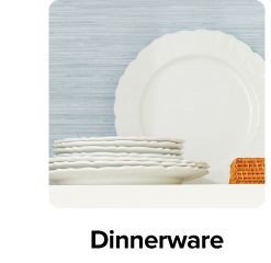 Image of a stack of white plates. Dinnerware.