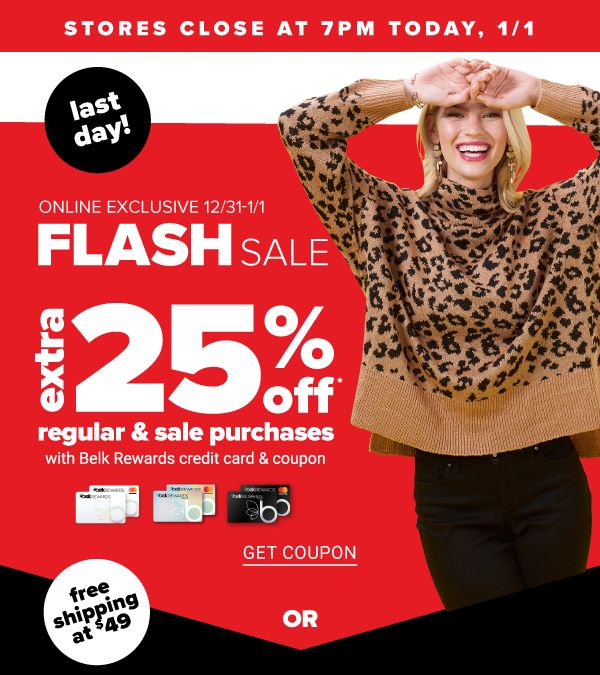 Belk Happy New Year Last Day For Flash Sale