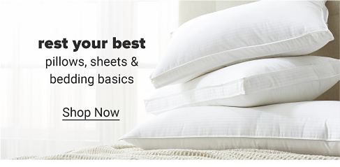 A stack of pillows Rest your best. Pillows, sheets and bedding basics. Shop now. 