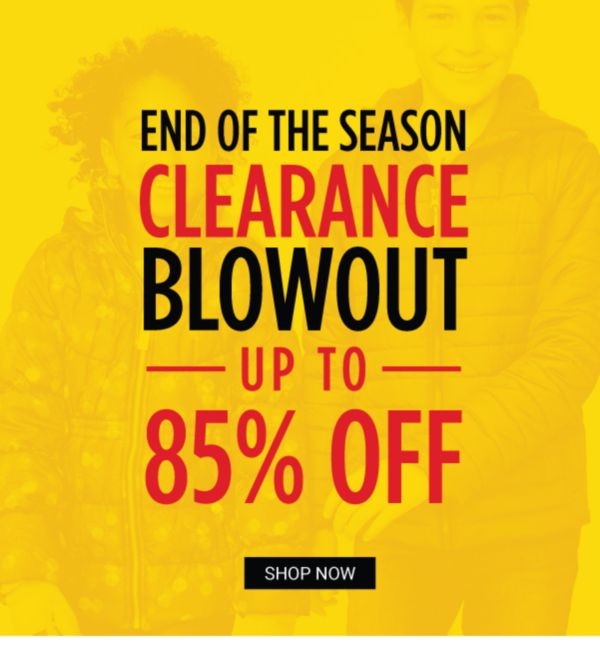 End of the Season Clearance Blowout - Up to 85% off Clearance. Shop Now.