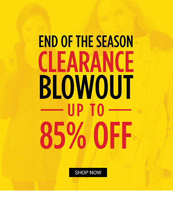 End of the Season Clearance Blowout - Up to 85% off Clearance. Shop Now.