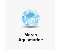 An aquamarine gem. March. Shop aquamarine.
