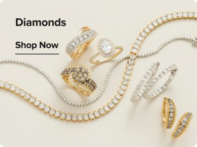 Diamonds. Shop now. Various diamond jewelry.