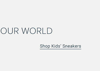 A purple sneaker, blue sneaker and pink sneaker. Shop kids' sneakers. 