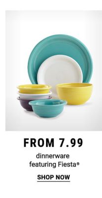 Dinnerware featurign Fiesta from $7.99. Shop Now.