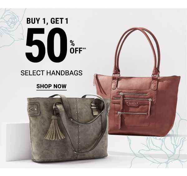 Buy 1, get 1 50% off** select handbags. Shop Now.
