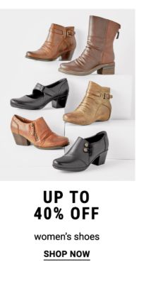 Up to 40% off women's shoes. Shop Now.