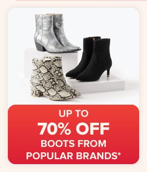 Women's boots. Up to 70% off boots from popular brands.