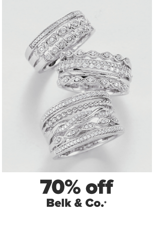 Three silver diamond rings in various designs. 70% off Belk and Co. 