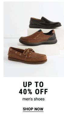 Up to 40% off men's shoes. Shop Now.
