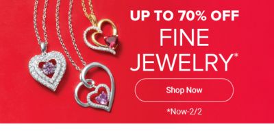 Image of various gold and silver heart shaped necklaces. Up to 70% off fine jewelry. Shop now. Now to February 2.