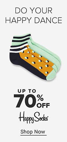 Two pairs of socks. Up to 70% off Happy Socks. Shop Now.