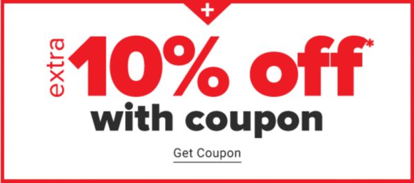 Online Exclusive - Extra 10% off with coupon. Get Coupon.