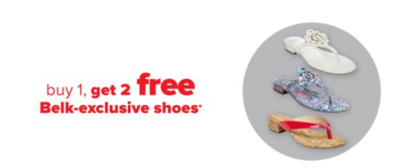 Daily Deals - Buy 1, get 2 free Belk-exclusive shoes.