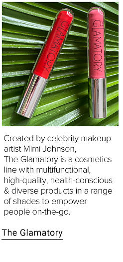 Image of red and pink lip glosses. Created by celebrity makeup artist Mimi Johnson, The Glamatory is a cosmetics line with multifunctional, high-quality, health-conscious & diverse products in a range of shades to empower people on-the-go. The Glamatory.