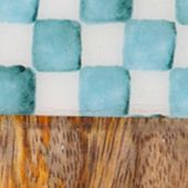 Blue Plaid Wood & Enamel Serving Paddle