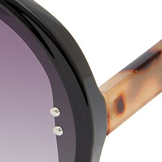 Two Tone Round Sunglasses