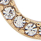 Gold Tone Crystal Pave Ring Threader Earrings