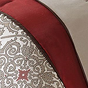 Donovan	Jacquard Comforter Set Red