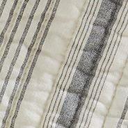 Rochelle Stripe Gray  Quilted Throw