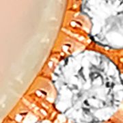 1.88 ct. t.w. Neopolitan Opal™, 1/5 ct. t.w. Vanilla Diamonds®, 1/8 ct. t.w. Chocolate Diamonds® Heart Ring in 14K Strawberry Gold®