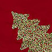 60-Inch Red Tree Skirt with Green Embroidered Tree Design