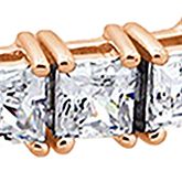 Rose Gold Plated Sterling Silver 8.5 ct. t.w. Princess Cut Cubic Zirconia Tennis Bracelet