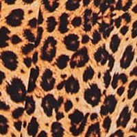 Reise Plus Leopard Robe with Self Tie Sash and Lace Trimmed Hemlines
