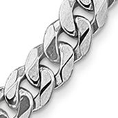 Men's 14K Gold 5.75 Millimeter Beveled Curb Chain Necklace