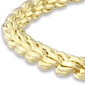 18k Yellow Gold Plated Sterling Silver 2.2mm Rope Chain Bracelet